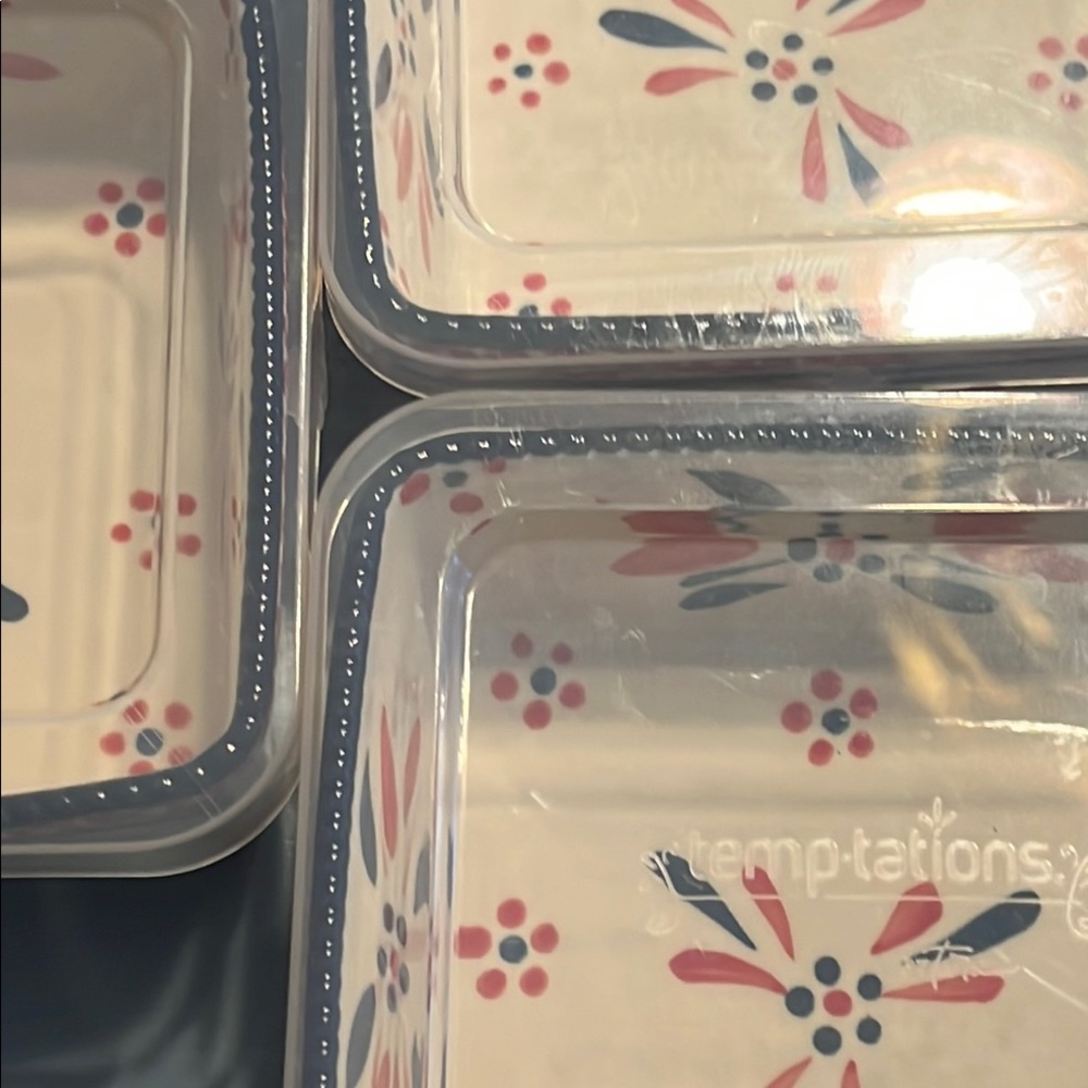 Temp-tations Snapware Floral Glass Containers - Picture 3 of 9